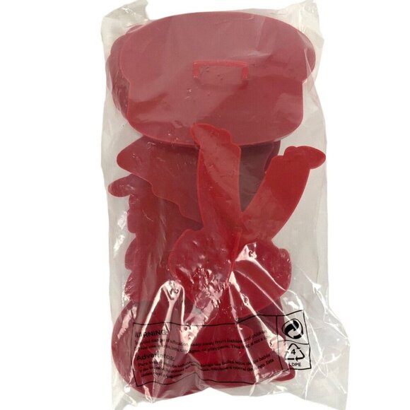 Tupperware Cookie Cutter Set 8 Red Plastic Handle Christmas Birthday Halloween - Picture 4 of 4
